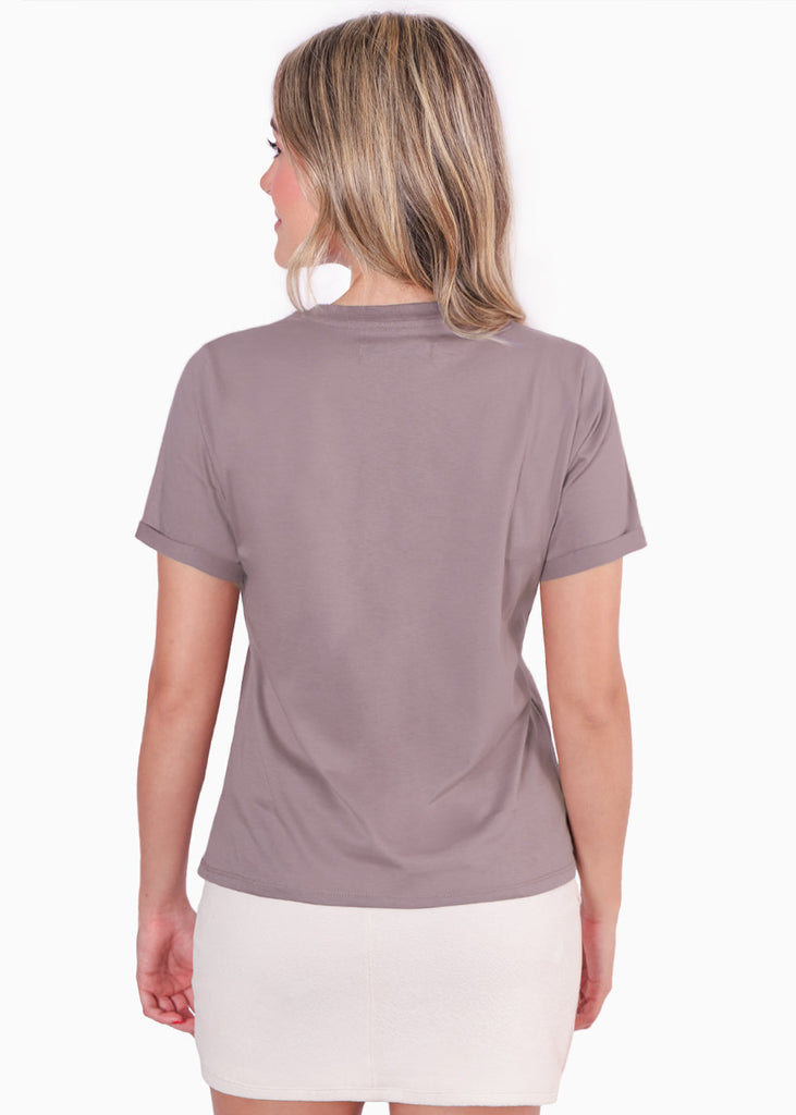 Camiseta estampada "Stay magic" color morado para mujer - Flashy