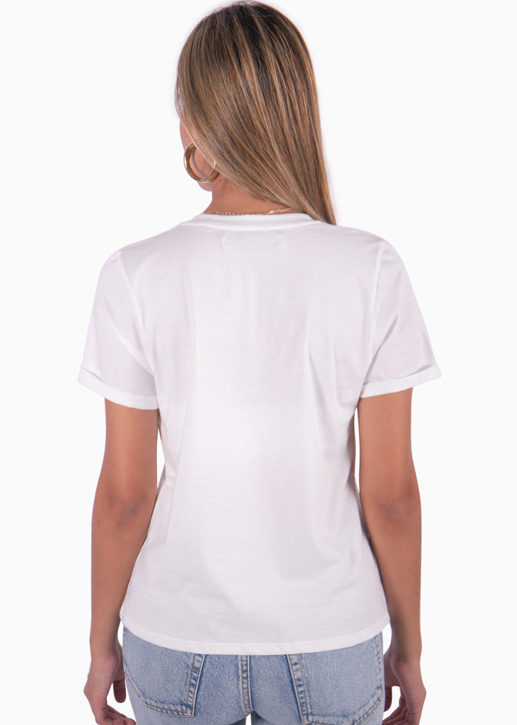 Camiseta estampada "Sunseeker" color blanco para mujer - Flashy