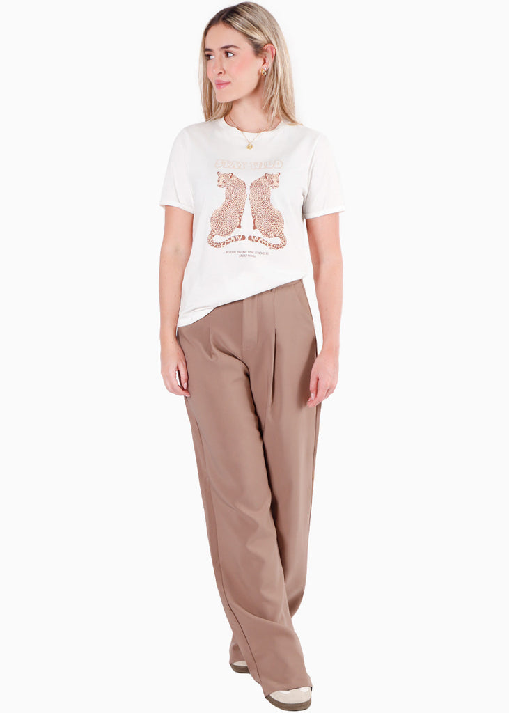 Camiseta estampada "Stay wild" para mujer - Flashy