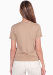 Camiseta estampada "Wild, let your soul and mind shine" color beige para mujer - Flashy