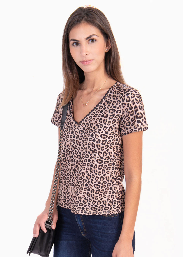 Camiseta estampada leopardo para mujer - Flashy