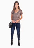 Camiseta estampada leopardo para mujer - Flashy