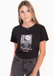 Camiseta estampada "I speak fluent sarcasm" para mujer - Flashy