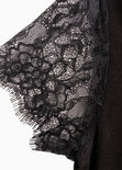 Camiseta con escote en v y mangas de encaje para mujer - Flashy