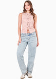 Blusa con anudados enfrente para mujer - Flashy