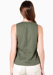 Chaleco tipo sastre con botones color verde para mujer - Flashy
