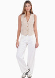 Chaleco tipo sastre con botones - SHARINA.BEIGE