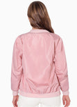 Chaqueta bomber oversized color rosado para mujer - Flashy
