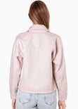 Chaqueta de paño con bolsillos y broches color blanco, marfil para mujer - Flashy