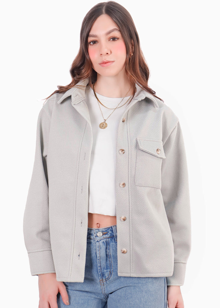 Chaqueta de paño con botones y oversized - PENSILVANIA