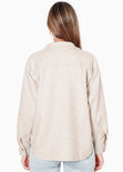 Chaqueta de paño con botones y oversized color gris para mujer - Flashy