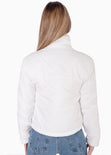 Chaqueta puffer color blanco para mujer - Flashy