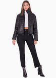 Chaqueta puffer color negro para mujer - Flashy