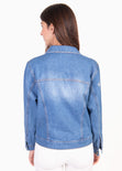 Chaqueta indigo con estrellas para mujer - Flashy