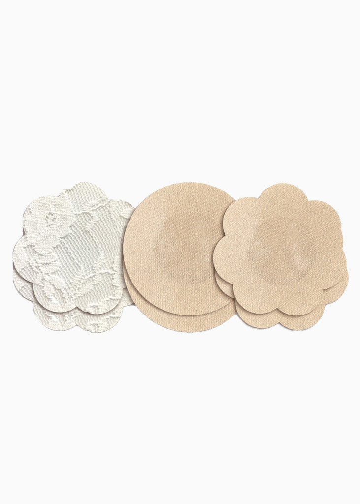Stickers para cubrir los pezones de un solo uso color beige para mujer - Flashy