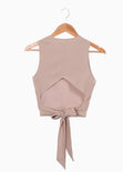 Crop top anudado en espalda para mujer - Flashy