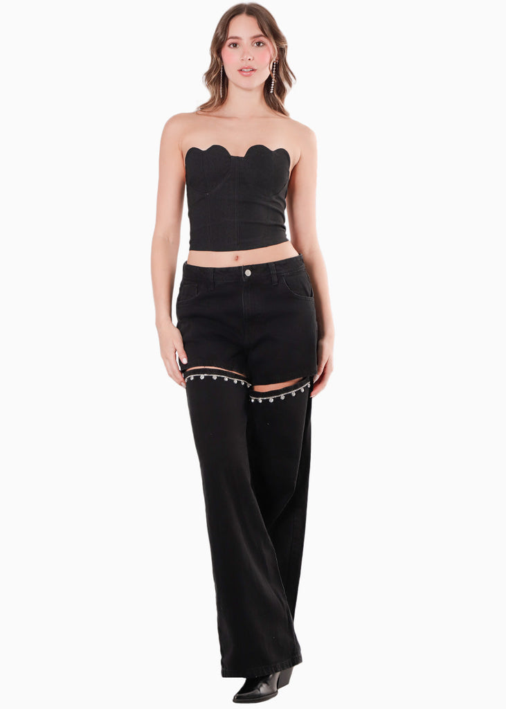 Corset con copas en forma de corazon para mujer - Flashy