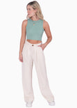 Crop top sin mangas color verde para mujer - Flashy