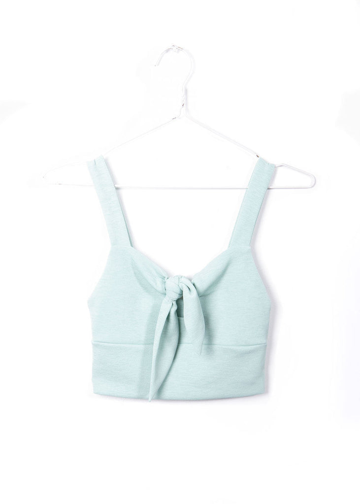Crop top con anudado en escote para mujer - Flashy