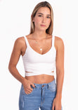 Crop top con cruce en espalda para mujer - Flashy
