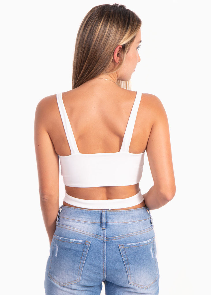 Crop top con cruce en espalda para mujer - Flashy