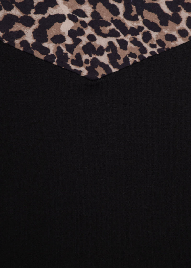 Buso con corte y estampado de leopardo para mujer - Flashy