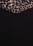 Buso con corte y estampado de leopardo para mujer - Flashy