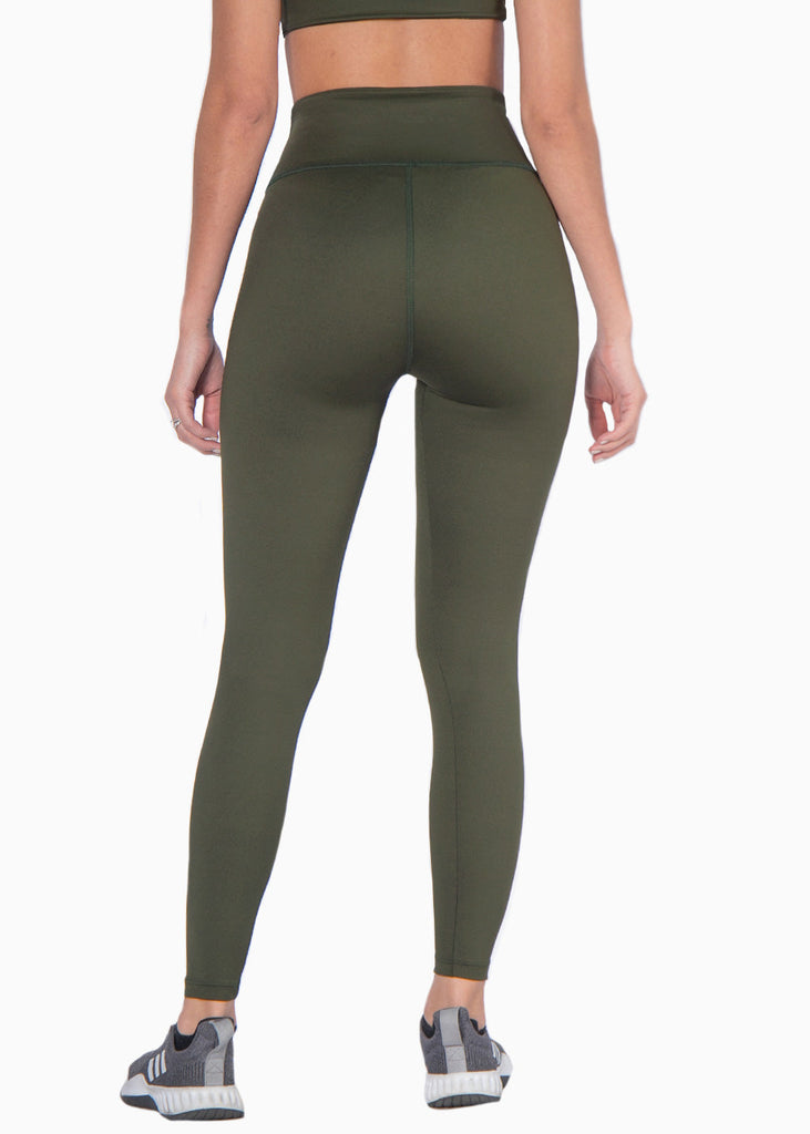 Legging deportivo color verde para mujer - Flashy