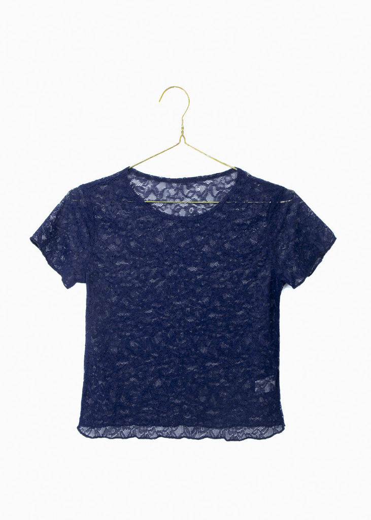 Blusa de encaje manga corta para mujer - Flashy