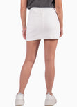 Falda corta con cruce color blanco, marfil para mujer - Flashy