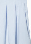 Falda corta con pliegues color azul para mujer - Flashy