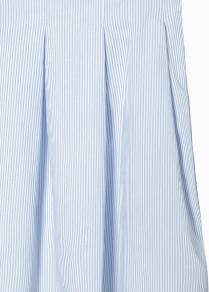 Falda corta con pliegues color azul para mujer - Flashy