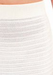 Falda larga tejida color blanco, marfil para mujer - Flashy