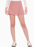 Falda short cruzada color rosado para mujer - Flashy