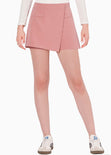 Falda short cruzada color rosado para mujer - Flashy