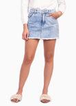 Falda jean de tiro alto para mujer - Flashy