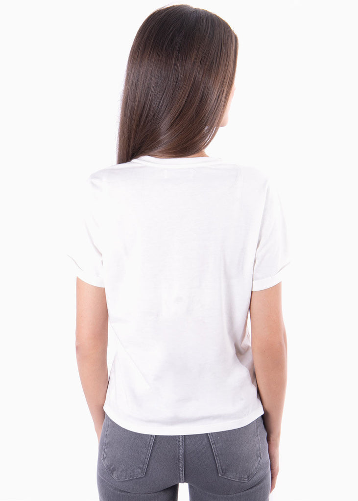 Camiseta con lentejuelas y estampado "Femme" para mujer - Flashy