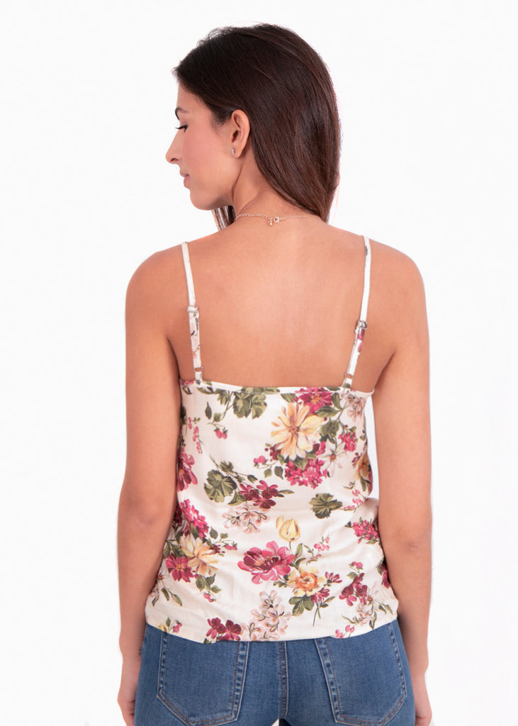 Blusa flores con encaje para mujer - Flashy