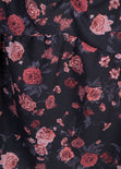 Blusa de flores manga larga con escote cuadrado para mujer - Flashy