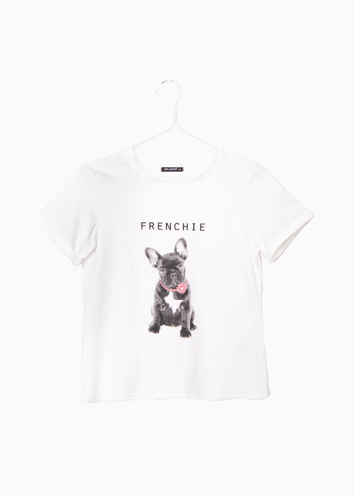 Camiseta estampada "Frenchie" para mujer - Flashy