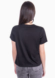Camiseta con bolsillo de lentejuelas y bordado "#girlboss" para mujer - Flashy