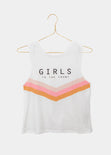 Camiseta estampada "Girls" bloques de color para mujer - Flashy