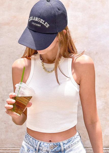 Gorra con estampado "Los Angeles" color azul para mujer - Flashy