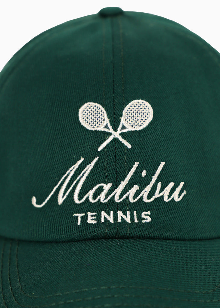 Gorra con bordado "Malibu" color verde para mujer - Flashy