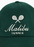Gorra con bordado "Malibu" color verde para mujer - Flashy
