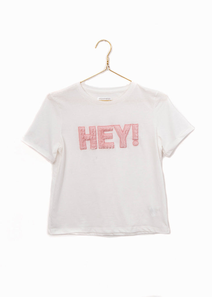 Camiseta Estampada "Hey" para mujer - Flashy