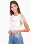 Camiseta estampada "It's on" para mujer - Flashy