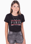 Camiseta estampada "Paris" para mujer - Flashy