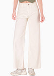 Jean tiro alto silueta Culotte ruedo al corte Estonia color blanco, marfil para mujer - Flashy