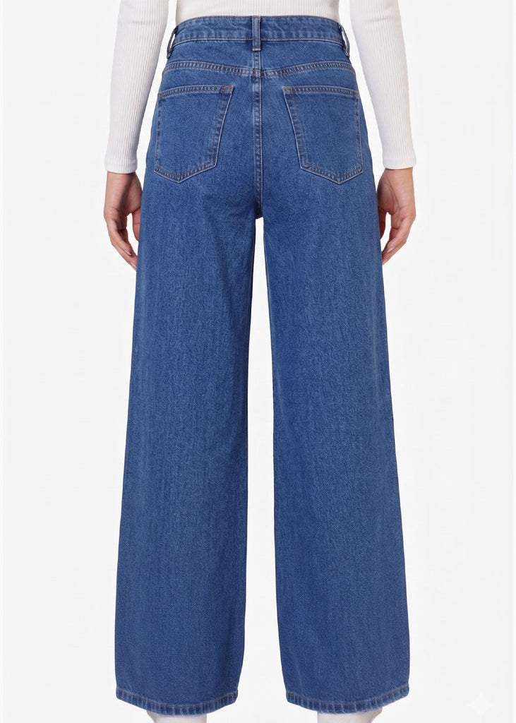 Jean tiro alto silueta wide leg - PASADENA